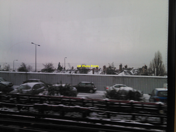 Photo 6"x4" Snow-covered backs of houses on Fillebrooke Road Wanstead c2010