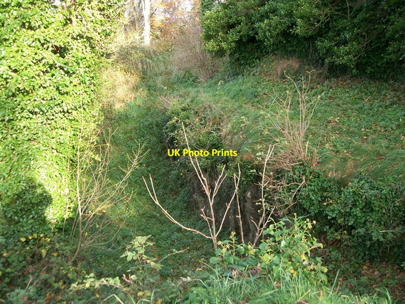 Photo 6"x4" Defensive ditch below the curtain wall of the Upper Ward at Dundrum Castle Dundrum\/J4036 c2010