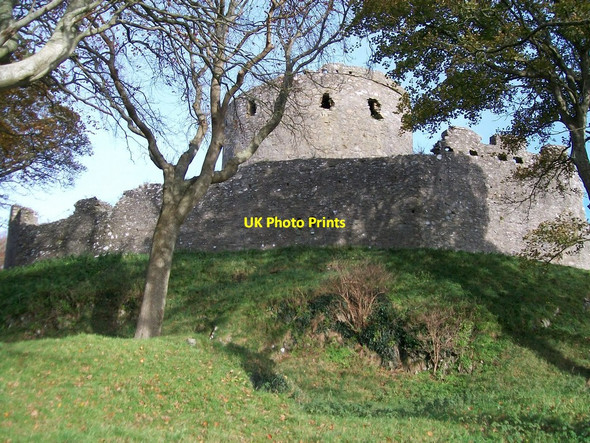 Photo 6"x4" Defensive ditch, Curtain wall and Keep at Dundrum Castle Dundrum\/J4036 c2010
