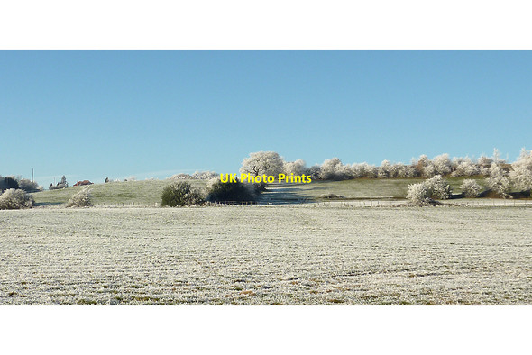 Photo 6"x4" Frosted farmland  north of Penn Common, Staffordshire Sedgley c2010