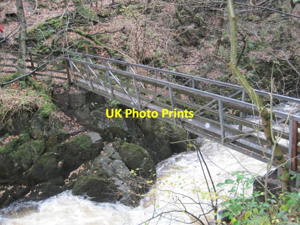 Photo 6"x4" Snow Falls Bridge Ingleton\/SD6973 c2010