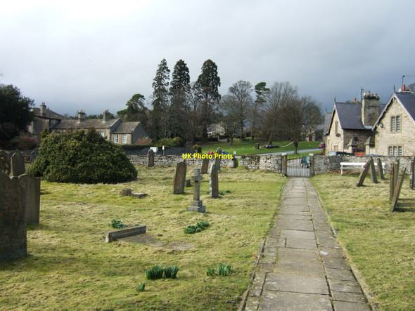 Photo 6"x4" Wensley churchyard, looking north Wensley\/SE0989 c2010