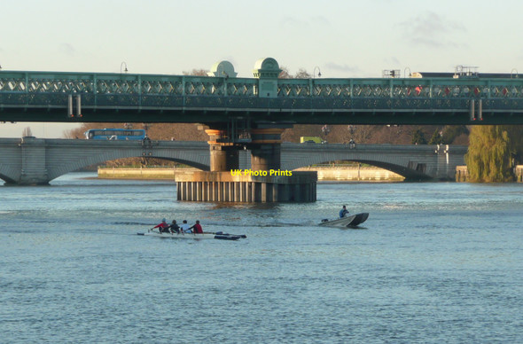 Photo 6"x4" The River Thames from Wandsworth Park Fulham c2010