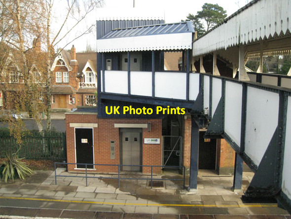 Photo 6"x4" Footbridge extension and lift, Dorridge station Packwood Gullet c2010