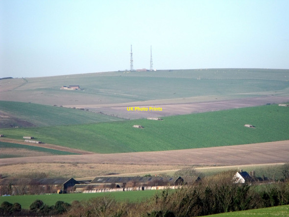 Photo 6"x4" Looking towards Firle Beacon, East Sussex Seaford c2010