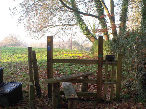 Photo 6"x4" Public footpath and dog slot, Catsfield, East Sussex Catsfield c2010