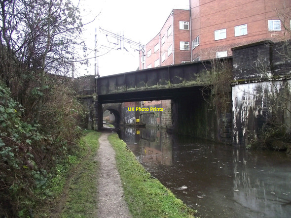 Photo 6"x4" The railway crosses the canal Congleton c2010