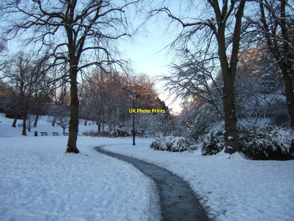 Photo 6"x4" The Valley Gardens, Harrogate, in the snow Harrogate c2010