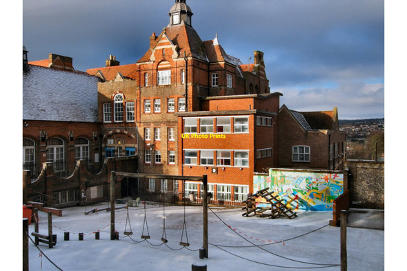 Photo 6"x4" Snow in the Playground Brighton\/TQ3106 c2010