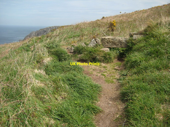 Photo 6"x4" Coast Path above Trevean Cliff Morvah c2010