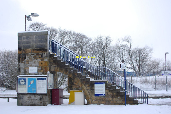 Photo 6"x4" Footbridge at Dyce Station Dyce c2010
