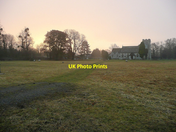 Photo 6"x4" Dawn; Down Hatherley 1 Down Hatherley c2010