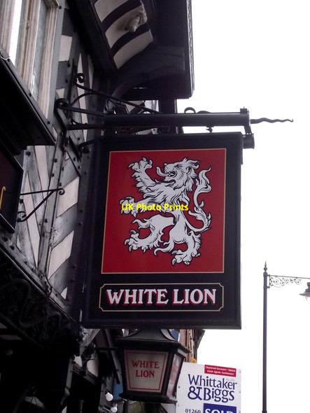 Photo 6"x4" Sign for Ye Olde White Lion Congleton c2010