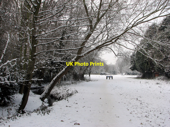 Photo 6"x4" Approaching Coe Fen in the snow Cambridge\/TL4658 c2010