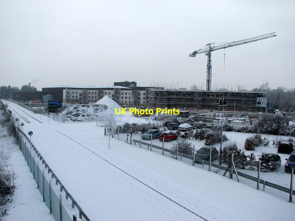 Photo 6"x4" Snowy view from Hills Road Bridge Cambridge\/TL4658 c2010