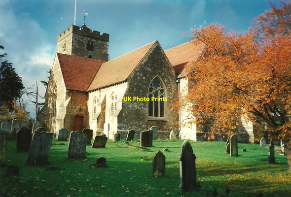 Photo 6"x4" Brasted Church Brasted c1995