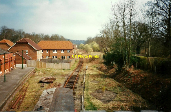 Photo 6"x4" Disused Railtrack and Rolling Stock at Groombridge Birchden c1996