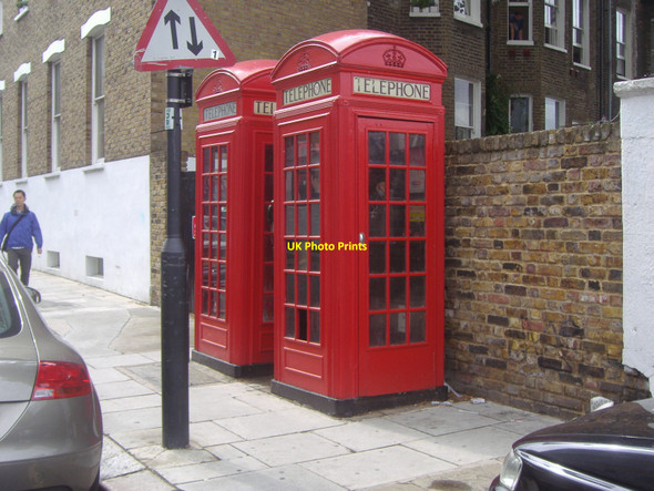 Photo 6"x4" Telephone boxes  Maclise Road Kensington\/TQ2579 c2008
