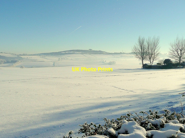 Photo 6"x4" Christmas Day landscape with May Hill Bromsash c2010