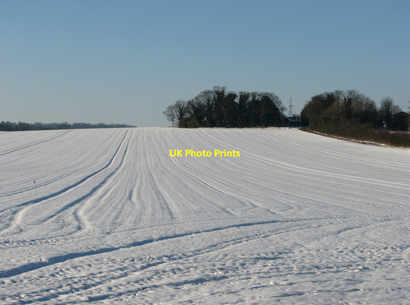 Photo 6"x4" Rectory Farm: Christmas Day snow Fulbourn c2010