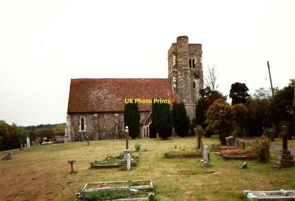 Photo 6"x4" St. Mildred's Church, Nurstead Hook Green\/TQ6467 c1994