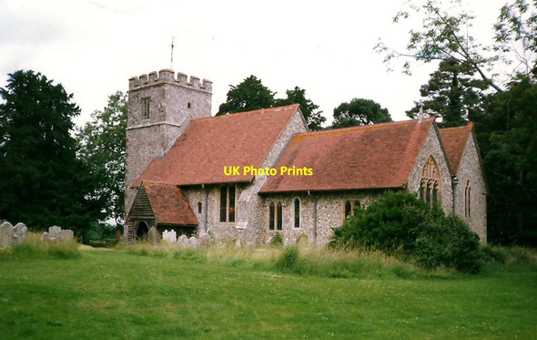 Photo 6"x4" St. Giles Church, Wormshill Frinsted c1998