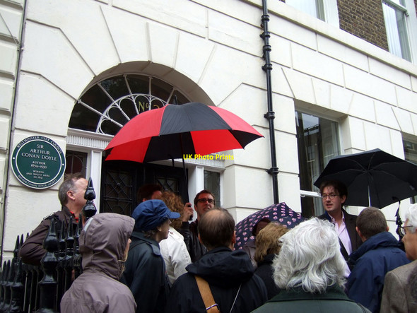 Photo 6"x4" Medical history tour in Upper Wimpole Street Westminster c2010