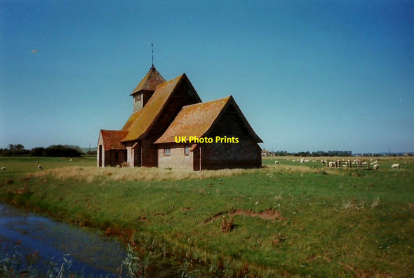 Photo 6"x4" St Thomas a Becket Church, Fairfield, Romney Marsh Fairfield\/TQ9626 c1997 P1