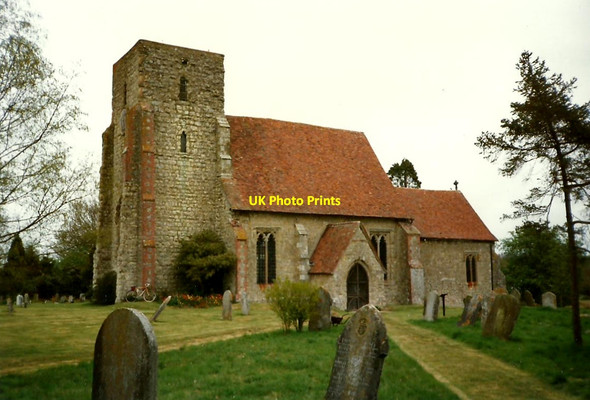 Photo 6"x4" St. Michael & All Angels Church, Kingsnorth Kingsnorth\/TR0039 c1997