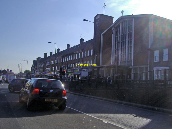 Photo 6"x4" Shops and church on Old Oak Common Lane, Acton Acton\/TQ2080 c2009