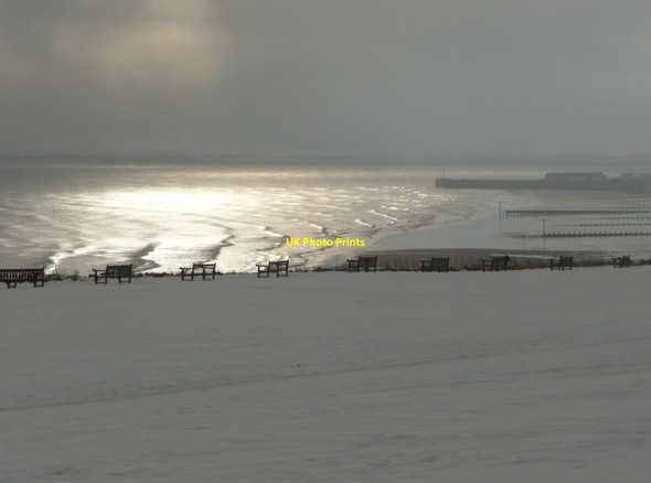 Photo 6"x4" A wintry view from Sewerby Bridlington c2010