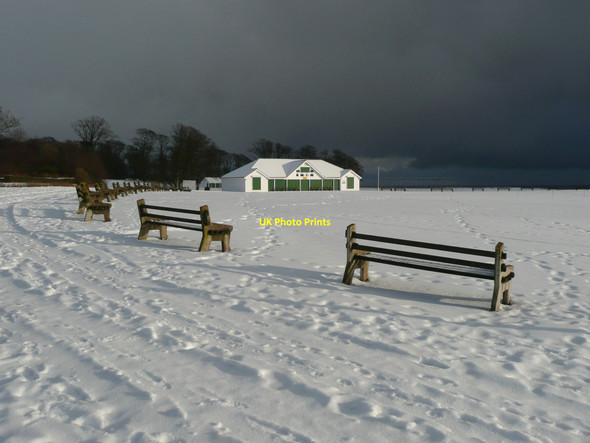Photo 6"x4" Sewerby Cricket Club ground and pavilion Bridlington c2010