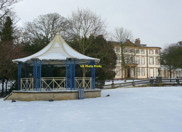 Photo 6"x4" Sewerby Hall and the bandstand Bridlington c2010