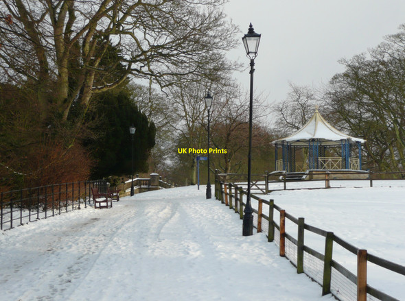 Photo 6"x4" Path and bandstand, Sewerby Park Bridlington c2010