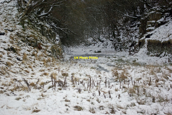 Photo 6"x4" Railway cutting approaching Belah Viaduct Barras\/NY8412 c2010
