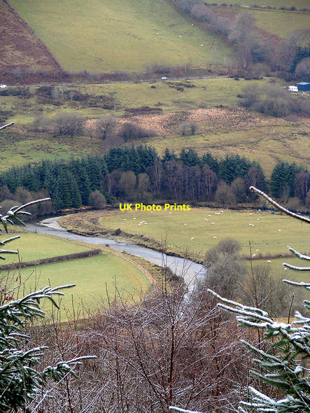Photo 6"x4" The River Wye meanders at Pen Cloddiau Llanifyny c2011