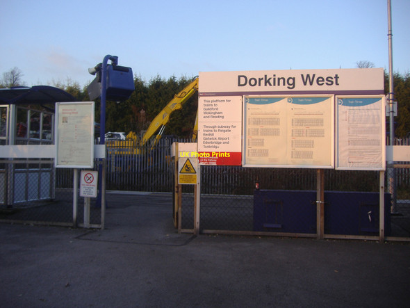 Photo 6"x4" Dorking West station entrance Dorking c2008