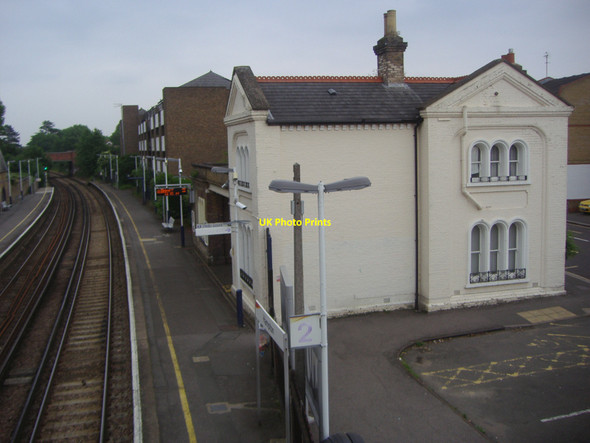Photo 6"x4" Hampton station, with old station building Hampton\/TQ1370 c2008