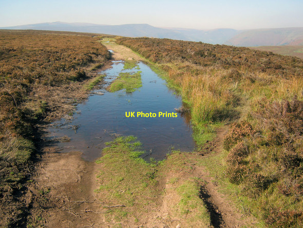 Photo 6"x4" Track across the top of Hatterrall Hill Cwmyoy c2010