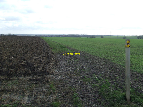 Photo 6"x4" Footpath Junction Great Finborough c2011