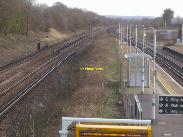 Photo 6"x4" Railway lines by Salfords station Salfords c2009