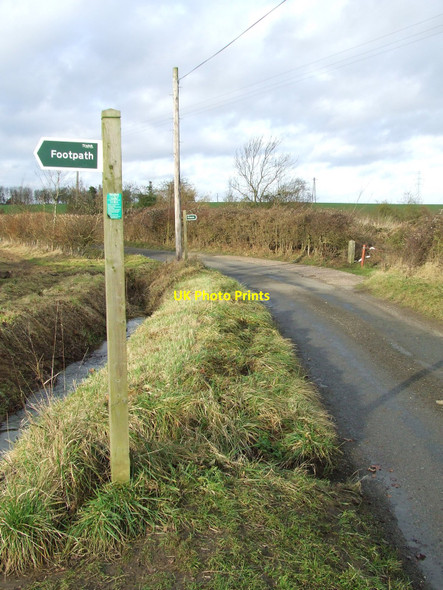 Photo 6"x4" Footpath Signs Stowmarket c2011