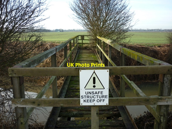 Photo 6"x4" A bridge over Winestead Drain, Sunk Island Patrington Haven c2011