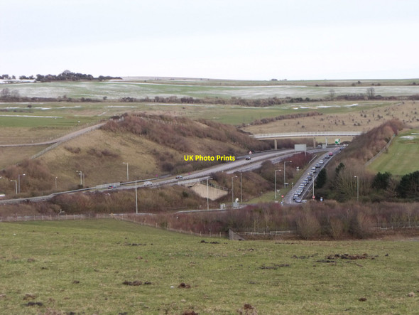 Photo 6"x4" Road junction on the A27 north of Portslade Portslade-By-Sea c2010