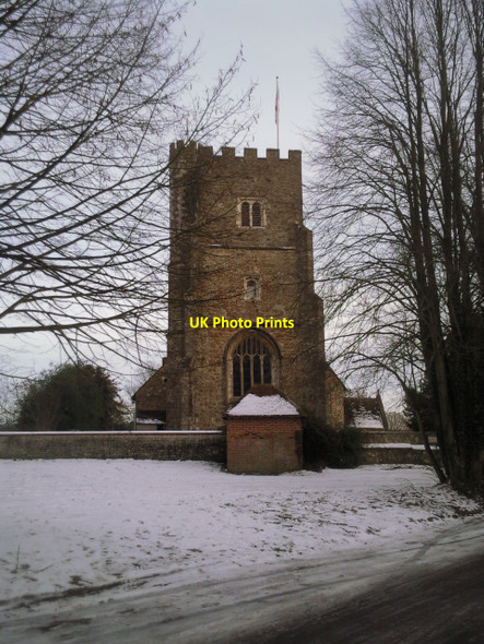 Photo 6"x4" St Botolph's Church, Chevening in winter Chevening c2010