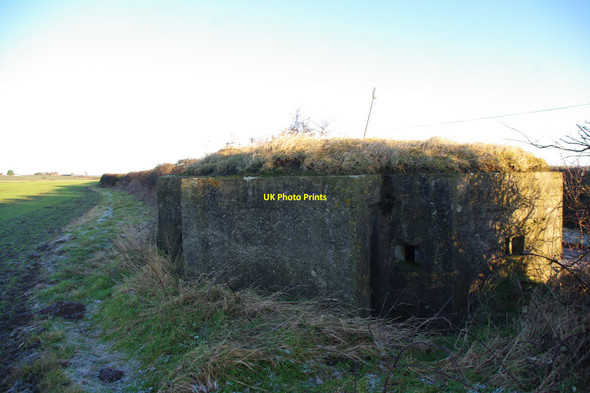 Photo 6"x4" Farmland and Pillbox Tritlington c2011