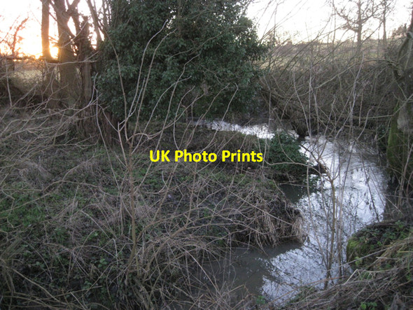Photo 6"x4" Sherbourne Brook above a weir Heath End\/SP2360 c2011