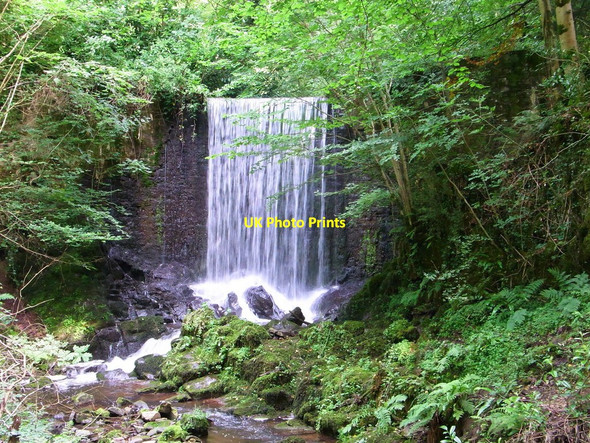 Photo 6"x4" Artificial Waterfall, Pont Felin G\u00c3\u00a2t Llanarthne c2010