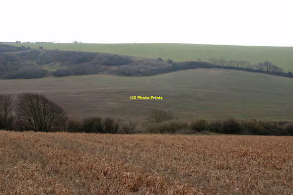 Photo 6"x4" Greenwich Meridian from Southease hill. Telscombe c2011