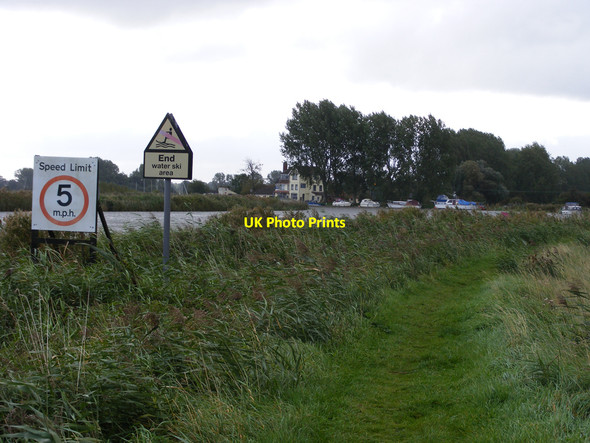Photo 6"x4" Warning signs on the approach to the Beauchamp Arms public house Buckenham c2010